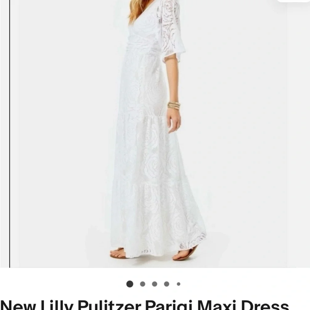 New Lilly Pulitzer Parigi Maxi Dress Resort White xl - Picture 3 of 9